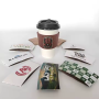 Customized Printed Cardboard Hot Paper Cup Cover for Hot Coffee Beverage Cup Covers